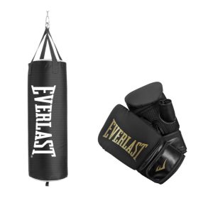 80lb Core Polycanvas Heavy Punching Bag and Glove Bundle